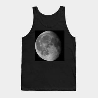 Waning gibbous Moon on black sky Tank Top